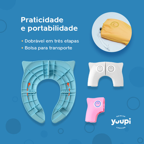 Assento Infantil Para Viagem Dobrável Azul Yuupi