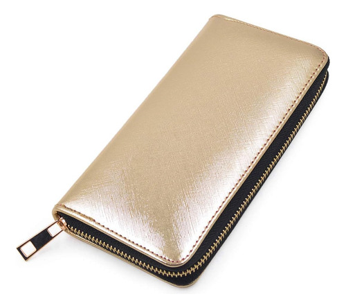 Cartera Continental De Cuero Saffiano Vegano Premium Con Cre