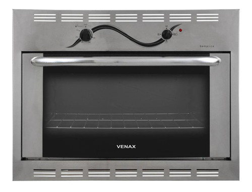 Forno de embutir à gás com grill elétrico Venax Semplice 90L 90L aço inoxidável 127V