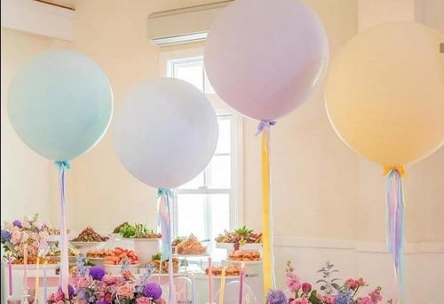 21 Globo Colores Pastel 36 Pulgadas Macarron Infla A 90 Cm