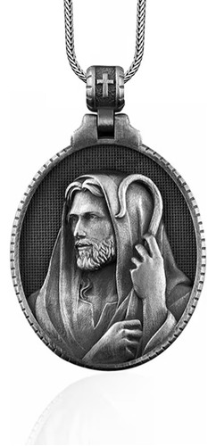 Medalla Collar Jesús El Buen Pastor Plata 925: Regalo