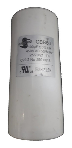 Capacitor 100uf; 450v.ca; Cbb60