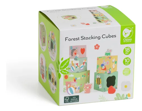 Cubos Apilables Encastrables Bosque Didactico Classic World