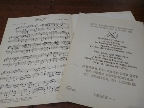 Partituras De Tango La Casita De Mis Viejos Y Shusheta (Usado)