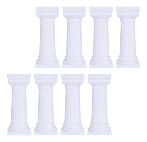 Soporte De Pasteles Romano - 8 Pzs Blancos - Separadores De
