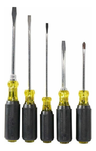 5 Destornilladores Con Mango Acolchado Klein Tools 85075