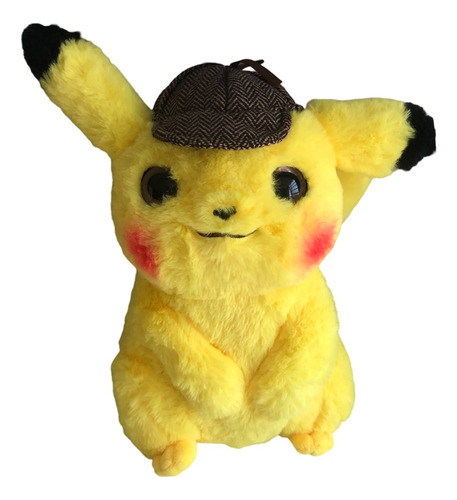 Pikachu Detective Peluche Pokemon Pelicula 28 Cm Color Amarillo