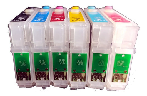 R1390 T60 T0851r - T0856r Cartuchos Rellenables Reseteables
