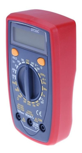 Imagen 1 de 8 de Multímetro Pro Tester Digital Con Buzzer Tension Dt33c