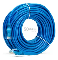 Comprar Cabo De Rede Cat5e 50 Metros 50m Rj45 Crimpado Internet Lan Cftv Boyu Cell