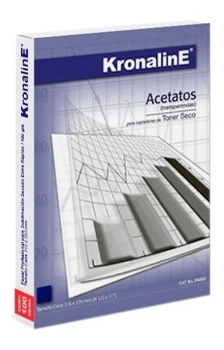 Acetato Copiadora Toner Seco Kronaline Carta Pa650 100 Hojas Color Blanco