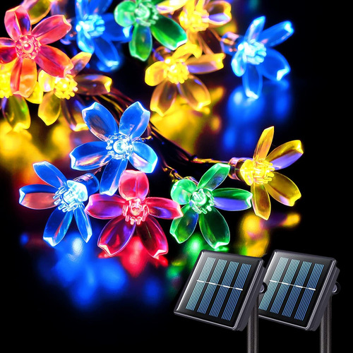Paquete De 2 Luces Solares De Navidad, Cada Una De 30.6 Pies