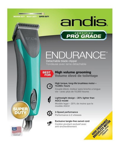 Imagen 2 de 6 de Maquina Andis Endurance Peluqueria Canina 2 Velo + Bt3 Regal