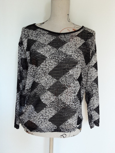 Blusa Italiana Manga Larga Tejida, Talla L / Xl