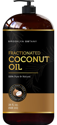 Brooklyn Botany Aceite De Coco Fraccionado Para Piel, Cabell