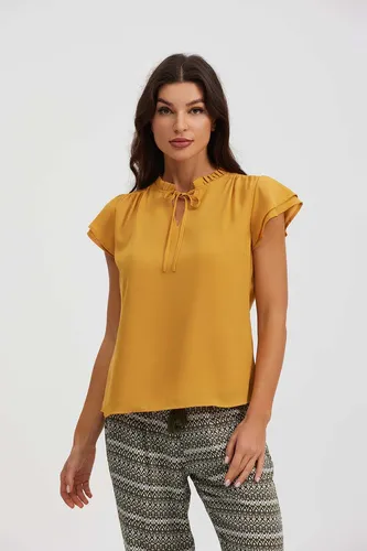 Blusa mostaza mujer sales