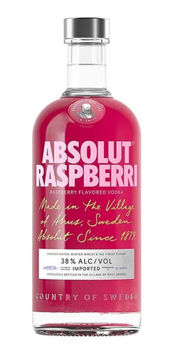 Pack De 6 Vodka Absolut Raspberri 750 Ml