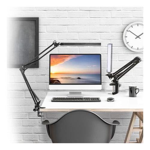 Led Desk Lamp Swing Arm Light With Clamp Portable 3 Mod