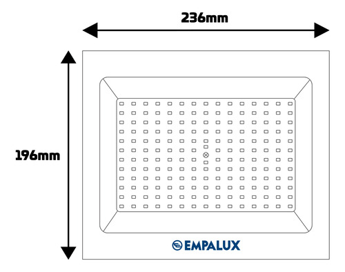 Refletor Led 200w 6.500k Empalux 127/220V Carcaça Preto Luz Branco-frio 127/220V RL52006