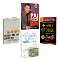 Comprar Kit 4livros, Pai Rico, Pai Pobre + O Homem Mais Rico Da Babilônia + Os Segredos Da Mente Milionária + Mais Esperto Que O Diabo, Clássico Sobre Multiplicar Riqueza, Solucionar Problemas Financeiros