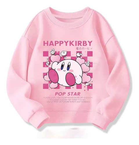 Sudadera De Niños Con Estampado Digital Kirby Cute