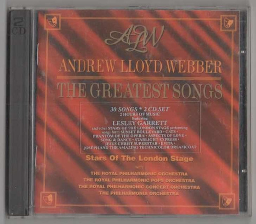Andrew Lloyd Webber. The Greatest Songs. Cd Usado. Qqa.