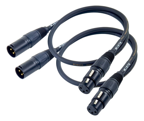 Wjstn Xlr - Cable De Microfono Equilibrado Macho A Hembra, 3