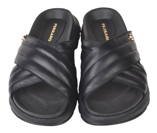 Imagen 4 de 8 de Zuecos Ojotas Chanclas De Mujer De Cuero Campal - Ferraro