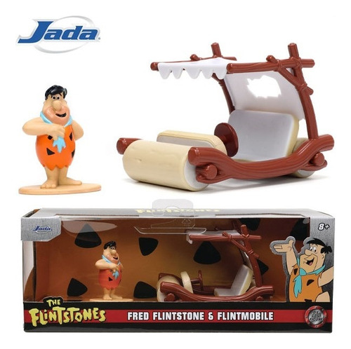 Auto Y Figura De Los Picapiedras Troncomovil Marca Jada 1:32
