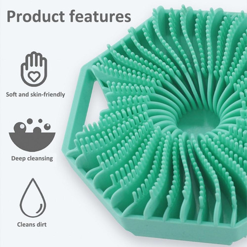 Silicone Body Scrubber With Handle Hook Up, Silicone Loofah