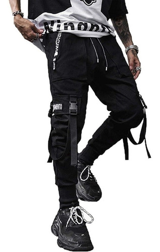 L Xyxiongmao Pantalones Para Hombre Jogger Techwear Hiphop