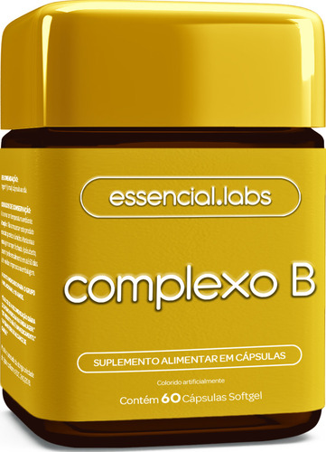 COMPLEXO B - 60 Cápsulas Softgel - Fórmula Ativa com Máxima Concentração