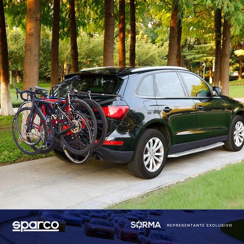 Imagen 3 de 10 de Porta Bicicletas Autos Camioneta Baul Sparco 3 Bicicletas