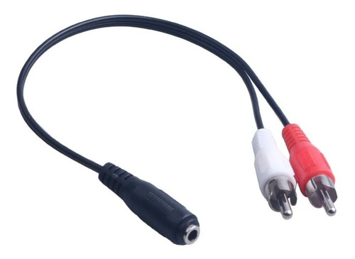 Imagen 4 de 4 de Cable Convertidor De Auxiliar Estereo 3.5mm Jack Hembra A 2