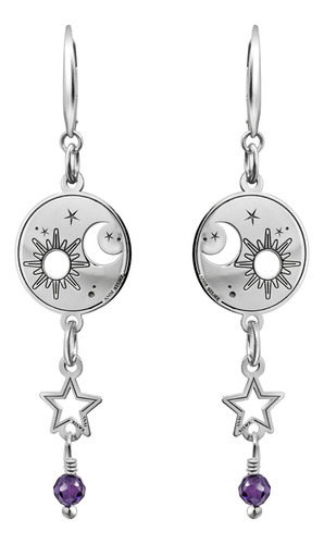 Anamora Aretes Mujer Plata 925 Astros Sol Luna Estrella