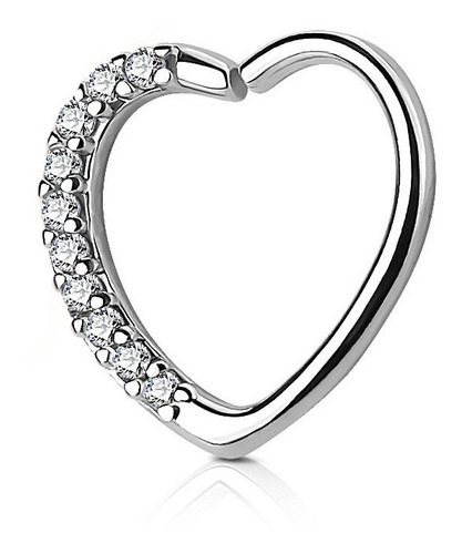 Imagen 1 de 3 de Hermoso Piercing Corazón Strass Piercing Argentina ®