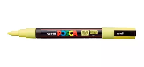 Uni Posca - Marcador de pintura PC-3M, color negro, paquete de 3 bolígrafos  (importación de Japón)