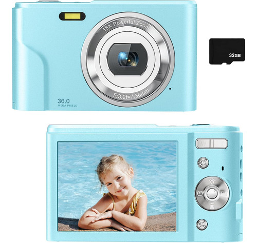 Camara Con Pantalla Lcd, Camara De Vlogging Full Hd 1080p...