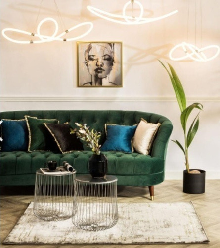 Lampara Plafon Led Nudo Cristal Moderna Luz Calida