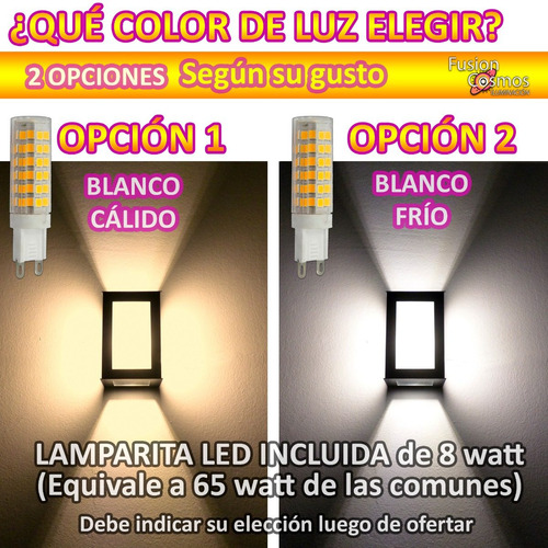 Imagen 5 de 10 de Bañador Led Exterior Para Pared Efecto Luminaria 8w Pack X4u