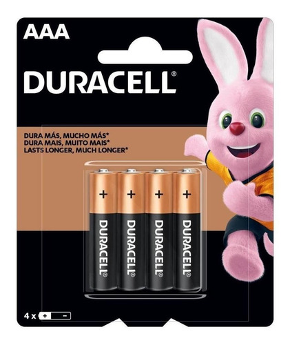 Pila Aaa Duracell  Mn2400 Cilíndrica - Pack De 4 Unidades