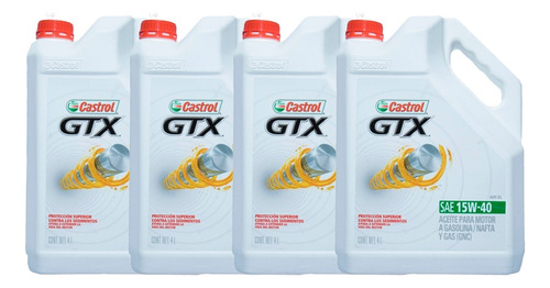 Aceite Castrol Gtx 15w40 Mineral Pack X 16 Litros