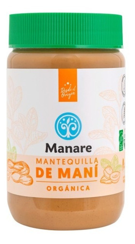 Mantequilla De Mani 360 Gr / 100% Organica Maní / Manare