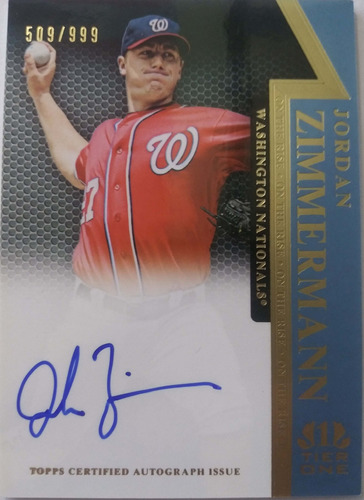 Jordan Zimmerman Signed Baseball Card