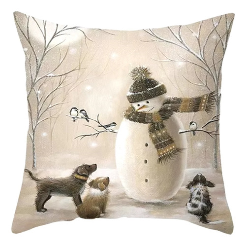 Kit 3pz Funda De Almohada Para Decoración De Navidad 45x45