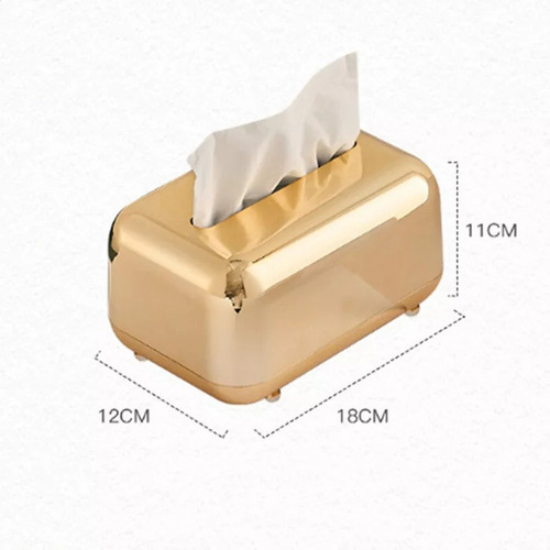 Caja Papel Dorada Lujo Para Guardar Servilletas