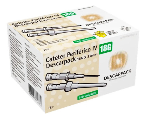 Cateter Intravenoso Periférico C/50und Descarpack 14g Ao 24g