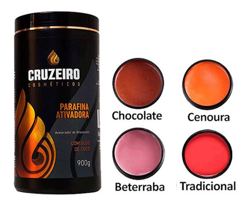 Kit 4 Parafinas Cruzeiro Bronzeamento Natural + Fita Brinde