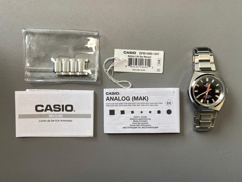 Casio Edifice Efb-109d-1av Plateado Plateado Negro (Usado)