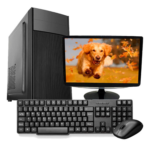 Imagem 1 de 6 de Computador Pc Completo Intel I5 4gb Ssd 120gb Win10 Monitor